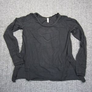 Free People Shirt Womens Small Petite Lace Keyhole Cutout Witchy Whimsigoth Sexy